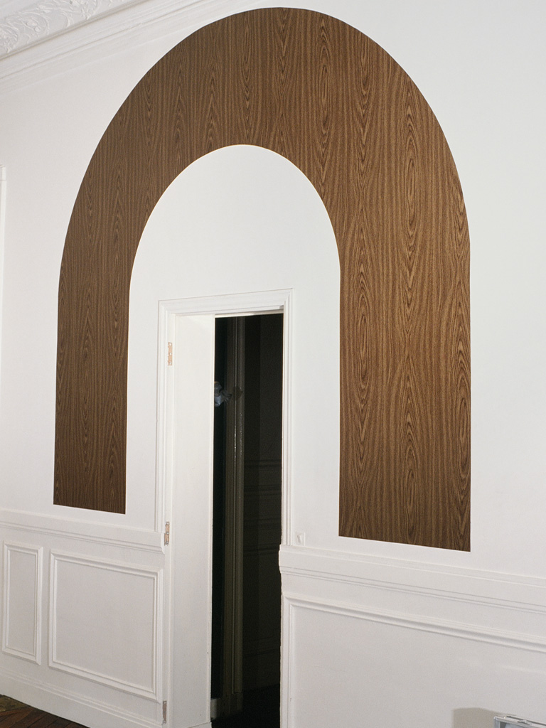 Claude Closky, ‘Oval, Rectangle and Reversed U,’ 1989, insitu installation, fake wood vinyl, dimensions variable.